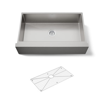 Strive® 35.5" L x 21.25" W Self-Trimming Undermount Large Single-Bowl Kitchen Sink