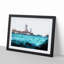 Mackinac Bridge in Michigan in Abstract - Picture Frame Graphic Art Print-55759054-55759055