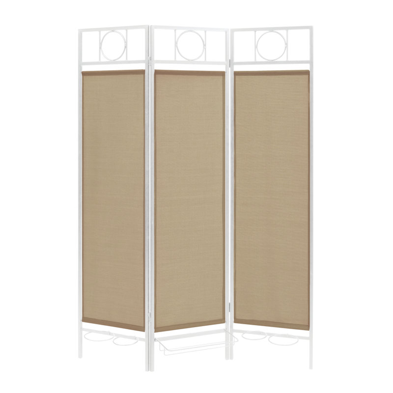 Paravent contemporain d'extérieur, Blanc / Sable
