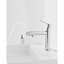 Robinet de lavabo de salle de bain à poignée simple à fixation sur plateau pour 1 ou 3 trous, fontaine et débit deux-en-un, équipé de deux tuyaux de 9/16 po-130766026