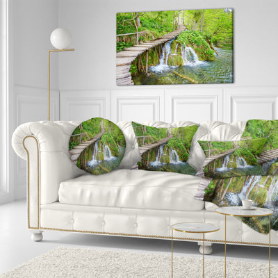 Coussin Designart «Cascades in Plitvice Lakes» Designart