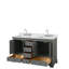 Ensemble de meuble-lavabo double 60 "avec miroir Deborah-80205308-23113238