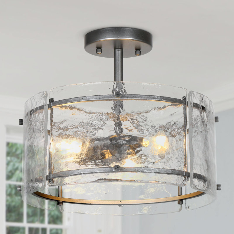 Plafonnier semi-encastré 3 lumières 13,5 po Brisseur