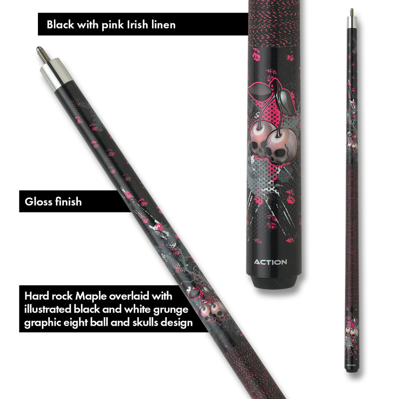Cherry Skulls Mafia Pool Cue, 18 Oz.