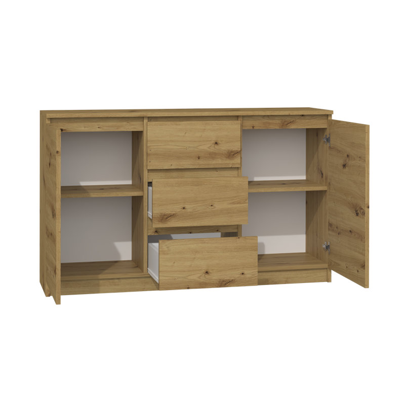Lecuyer 3 Drawer Chest, Artisan Oak