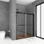56'' - 60'' W x 74'' H Double Added Semi-Frameless Shower Door with Clear Glass