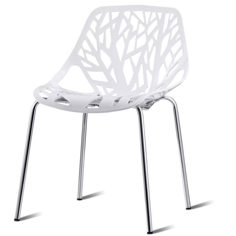 Chaise d'appoint empilable blanche Kemmel