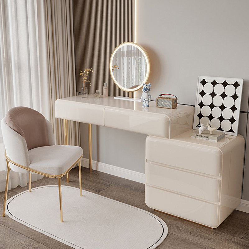 Makeup Vanity with Light mirror,5 drawers