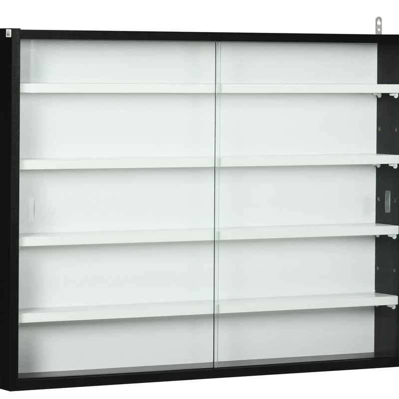 Présentoir à 5 tablettes, noir et blanc