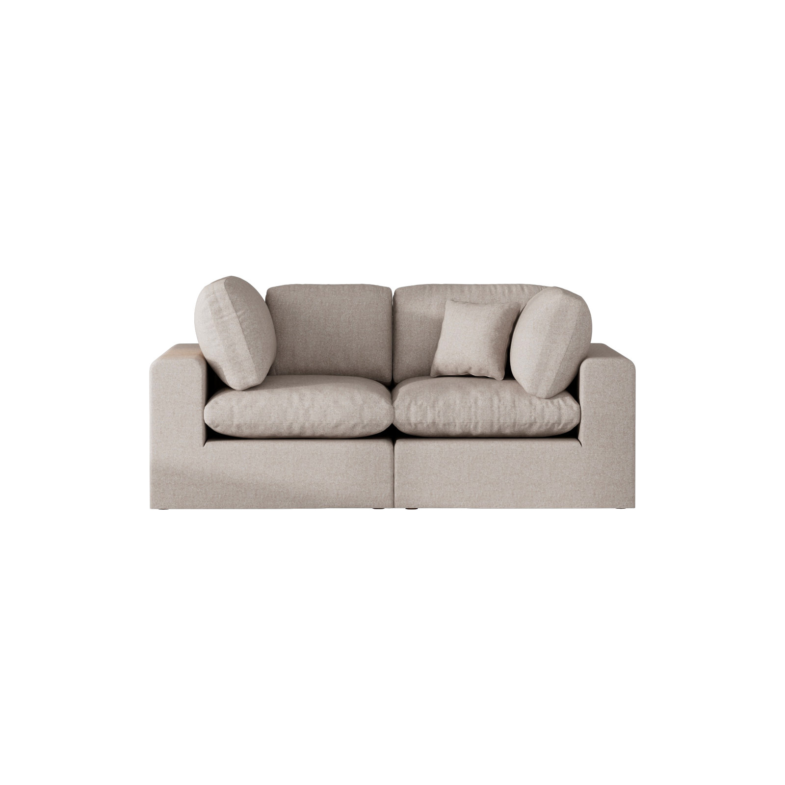 Jossa 38" Modular Sofa, Beige Polyester