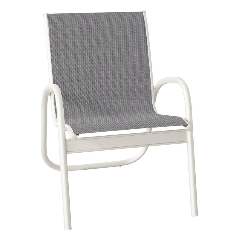 Fauteuil de patio Gardenella, Titane Sunbrella®, Neige texturée