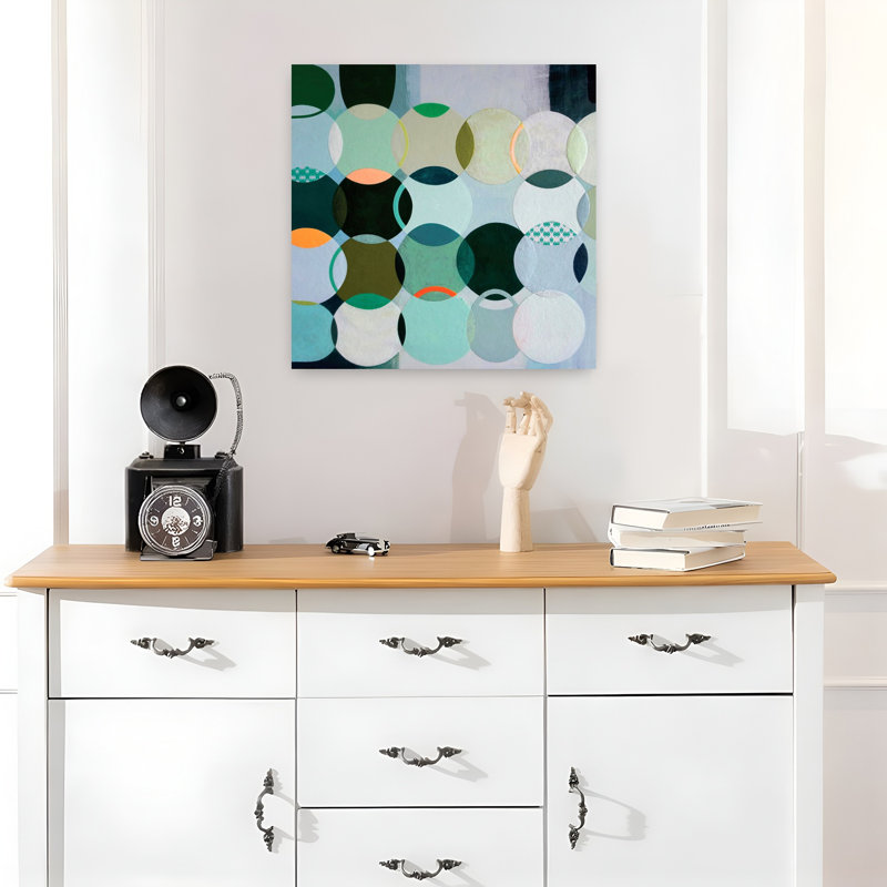 Circles No. 2 Abstract Modern Art, 18" H x 18" W