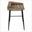 Bureaux, bureau d'ordinateur moderne de 48 po avec rangement, stratifié brun et amp; Métal noir | Brun | Panneau de particules-739869277