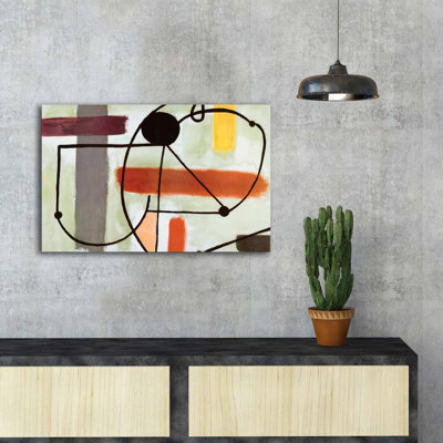 Stunning Decorative Canvas Painting by Joan Miro, 17.7 x 27.6 inches | 100% Suede Canvas, 100% Wood Frame (Thickness: 1.2 inches) | Perfect for Living Room, Office Decor & Art Lovers, Unique Modern Design