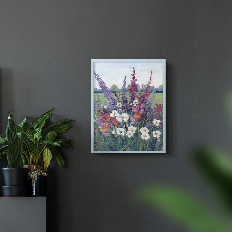 Série FLORAL DCXLI - Impression encadrée de qualité supérieure - Prêt à accrocher - Aucun clou requis, H 11 po x l 9 po