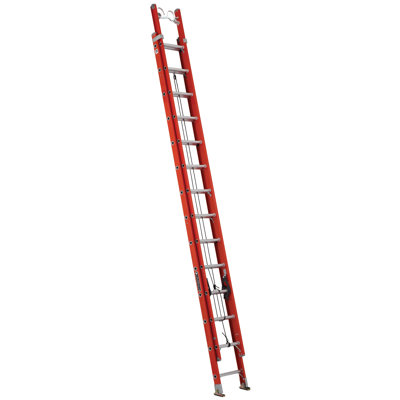 28 ft. Fiberglass Extension Ladder with 300 lbs. Load Capacity Type IA Duty Rating