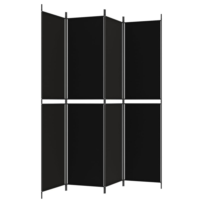 Cloison pliante Rikkea, 4, Noir, H 86,6 po x l 78,7 po