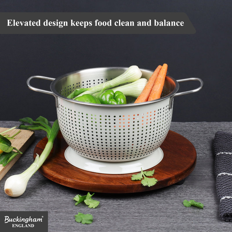 Buckingham Stainless Steel Colander, Ivory