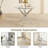 Round Dining Table, Glass Dining Table With Silver Legs, Modern Kitchen Table For Home Kitchen, Dining Room-1927104484