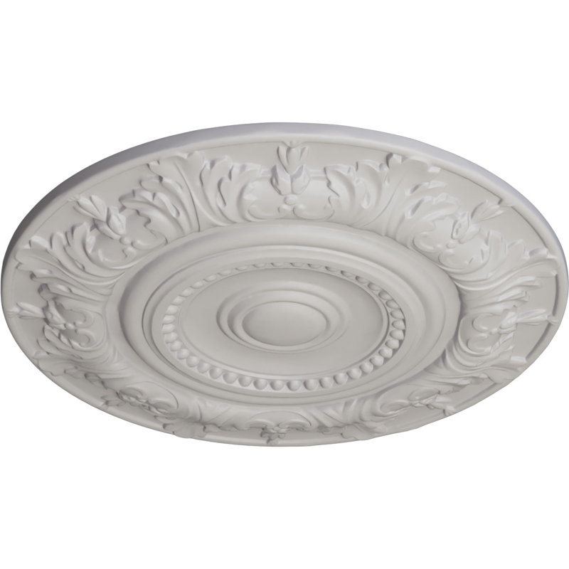 Endurathane Biddix Ceiling Medallion, 20 7/8"OD x 1 1/4"P (Fits Canopies up to 7 1/2"), Hand-Painted Ultra Pure White Finish