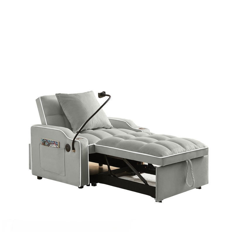 36.04" Convertible Sofa Bed, Gris
