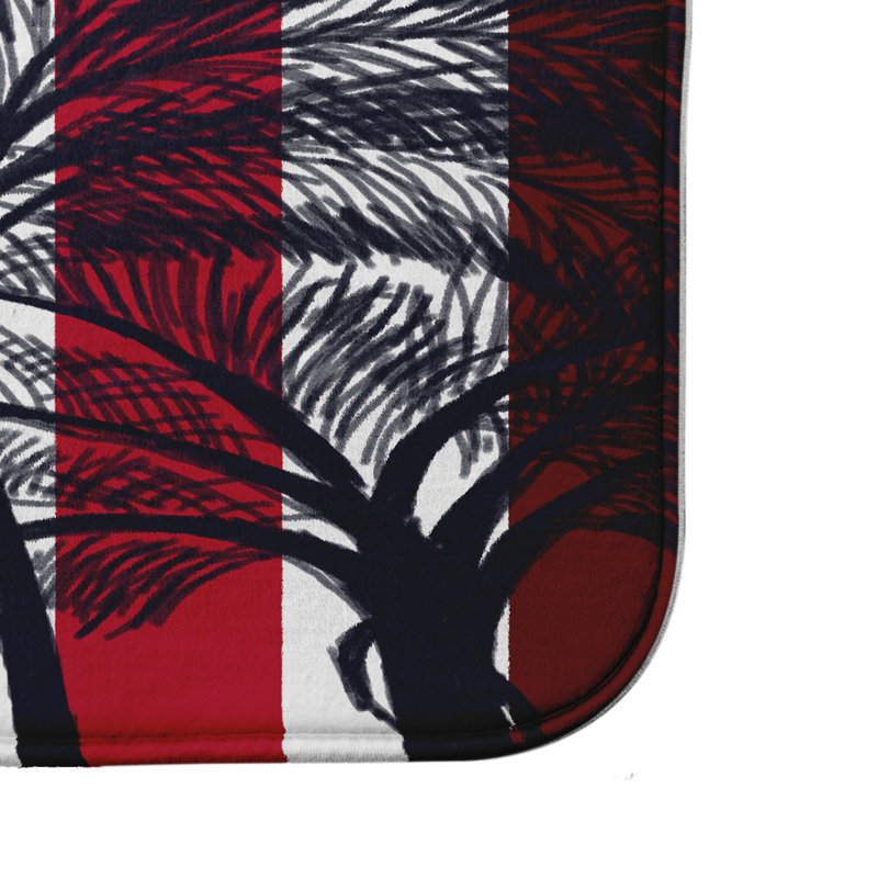 Tapis de bain Hilliard, l 34 po x L 21 po, Rouge