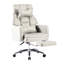 Chaise de bureau rembourrée de mousse avec revêtement en cuir et en technologie 155 inclinable