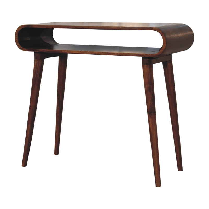 Amaya Nordic Style Console Table, Chestnut