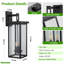 Applique murale d'extérieur 21,7 po 2 lumières Dusk to Dawn avec abat-jour en verre (paquet de 1)-1358758132-1358758135