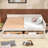 Two Drawers Upholstered Platform Bed with USB-106897453