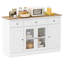 Buffet 55 po avec 3 tiroirs et 2 portes transparentes-1723122947