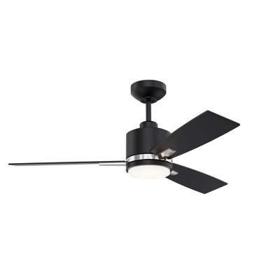 Ventilateur de plafond en nickel satiné avec lumière DEL et télécommande NUvel 42