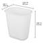 Poubelle rectangulaire petite capacité 3 gallons Sterilite, paquet de 8, blanc-131235443-131235440