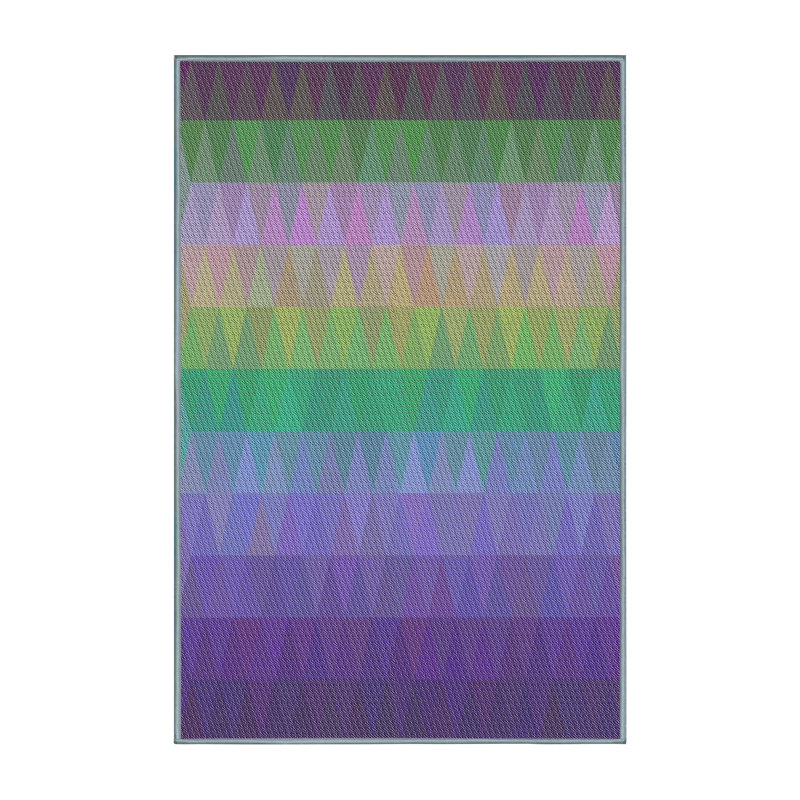 Tapis mauve à motif géométrique Knap, Rectangle 5 pi x 7 pi
