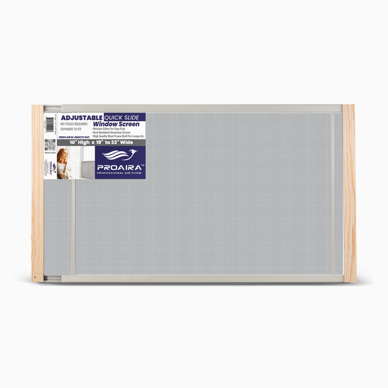 Adjustable Steel Window Screen, 10" H x 33" W
