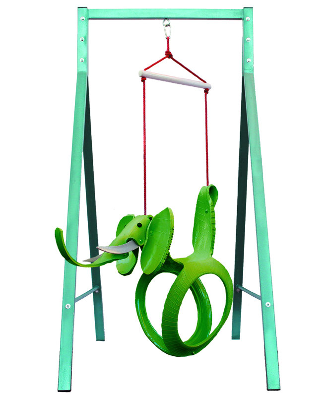 Balançoire en plastique avec chaînes Skylark, Vert