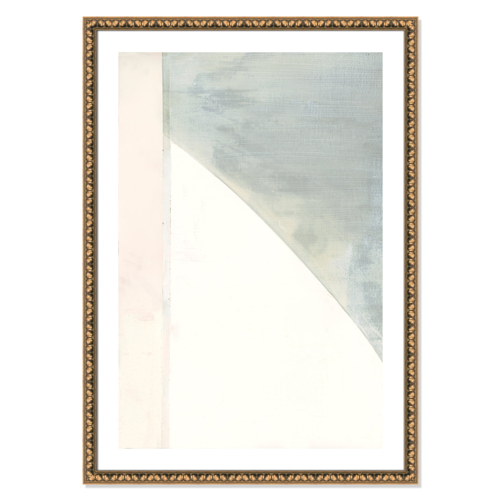 In Neutral I - Painting Print, Gold Bead Framed Paper, 41.5" H x 29.5" W x 1.13" D