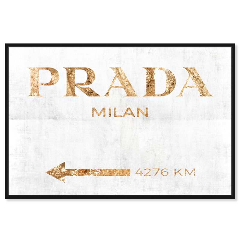 Milan Pure Inverse - art textuel sur toile, Cadre noir, H 30 po x l 45 po