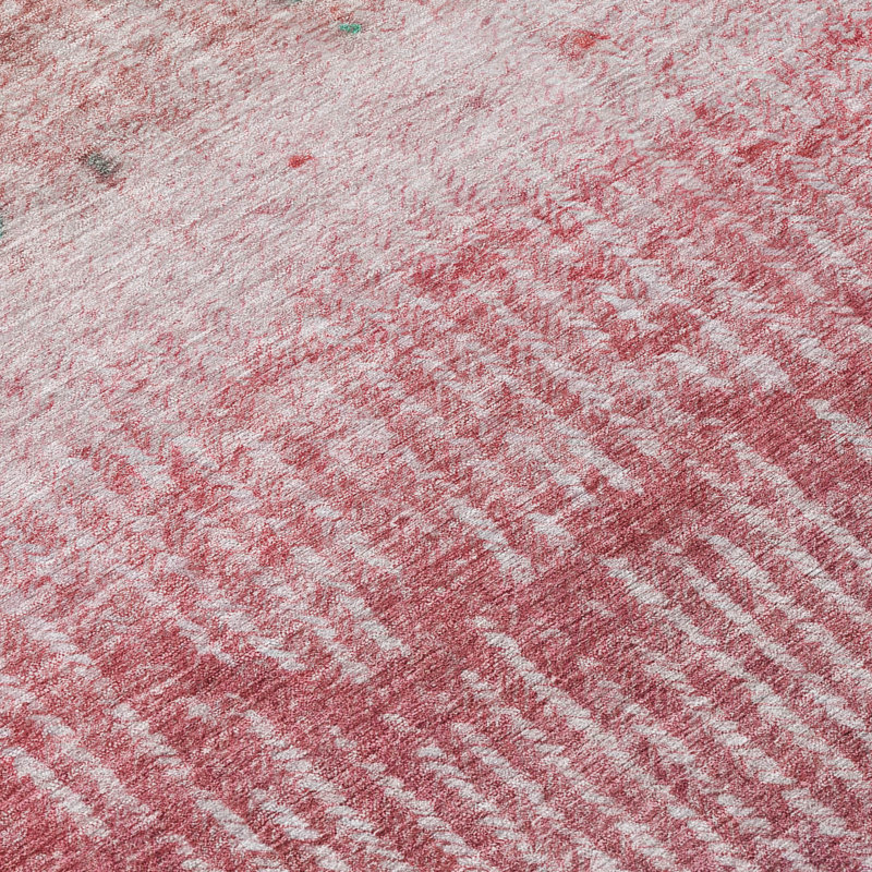 Machine Washable Indoor/Outdoor Chantille ACN2811 Modern Rug, Pink, 10' x 14'