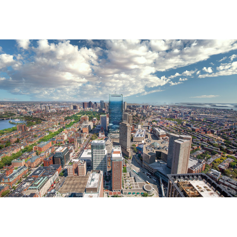 Zhan Boston, quartier financier sur toile, H 32 po x l 48 po