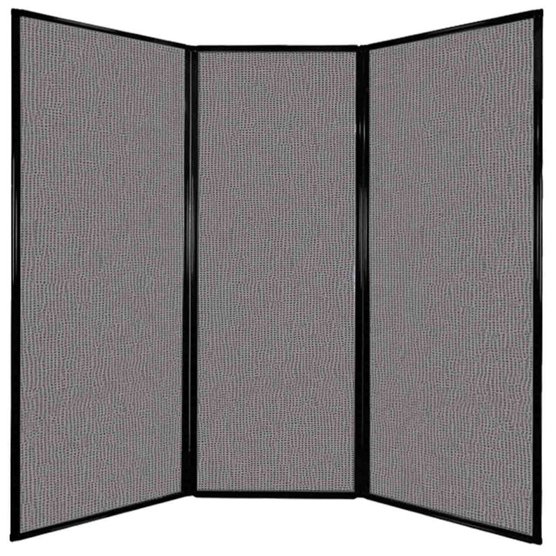 3 Panel Privacy Screen, 88" H x 100" W, Slate