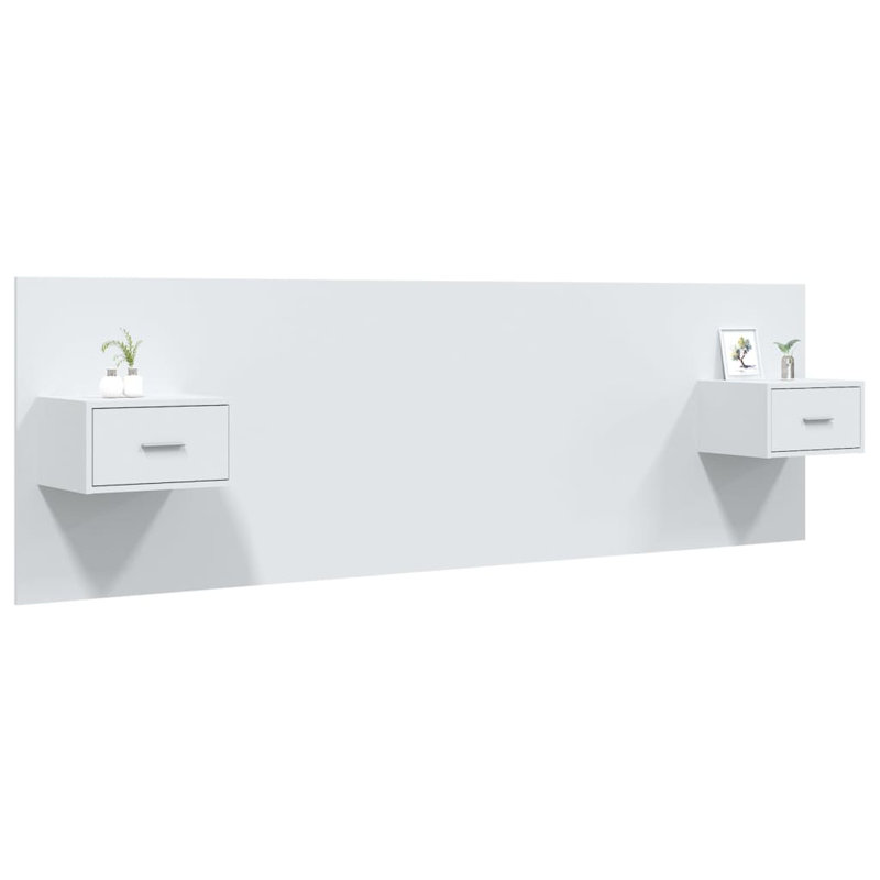 Jamad UK Double - DE 135 X 190 Cm Headboard, Kingsize (5'), White