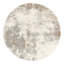 Tapis rond rond en polypropylène gris / ivoire / brun de 8 pi fabriqué à la machine-1297733445