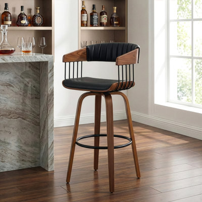 Erlfried Swivel Upholstered Counter Stool