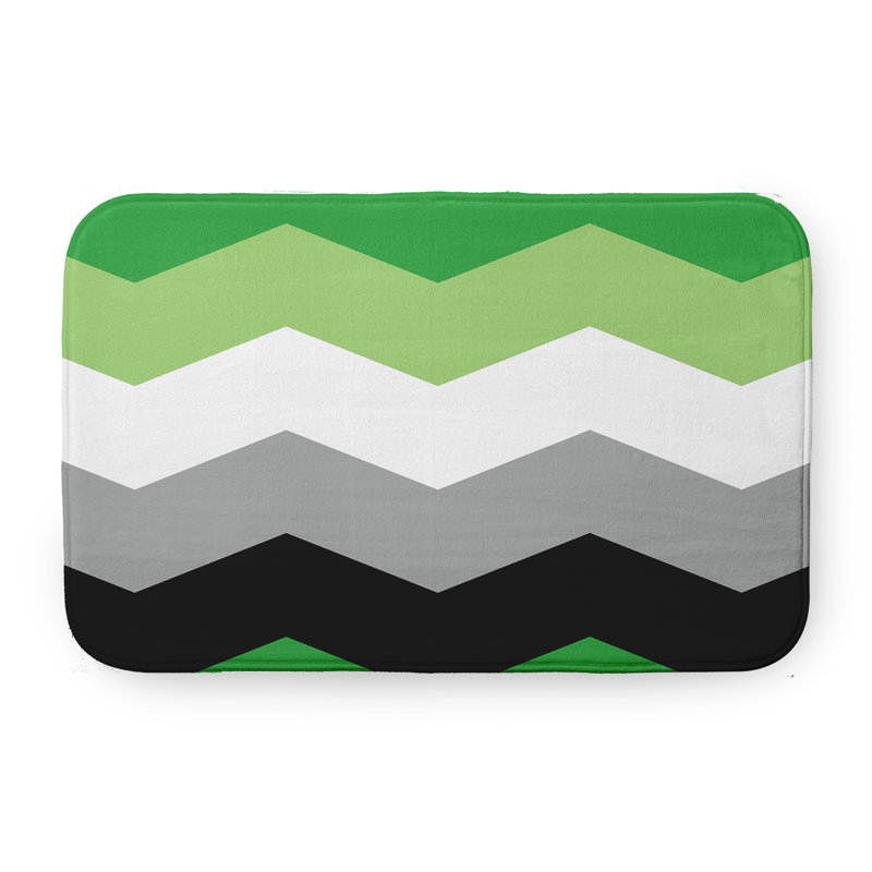 Tapis de bain Aijahlon, Gris/vert