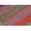 Vintage Peruvian Square Kilim, Vibrant Polychromatic Stripes - Rug & Kilim