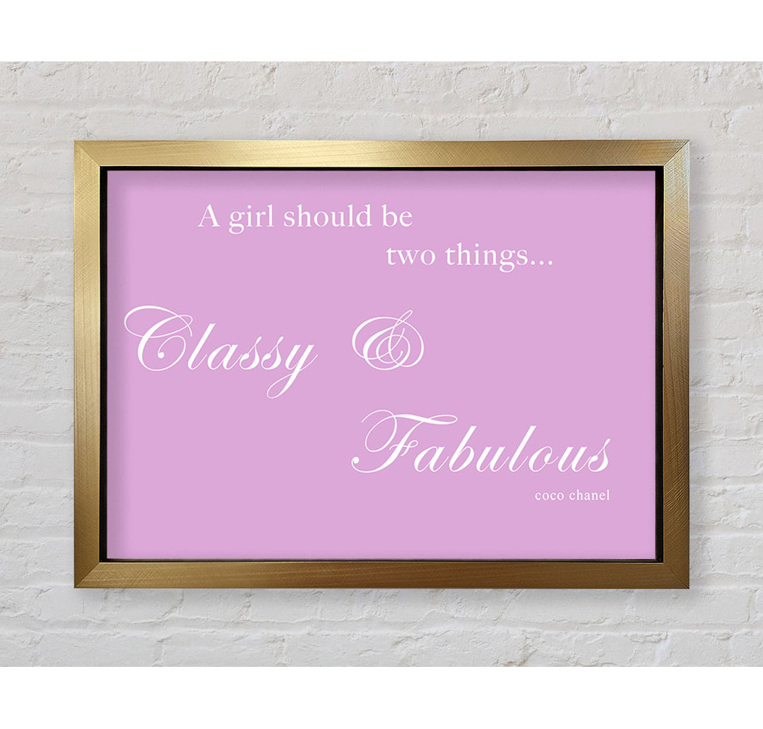 Classy N Fabulous Pink - Druck