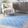 Kehr Lattice Moroccan Blue Machine Washable Area Rug
