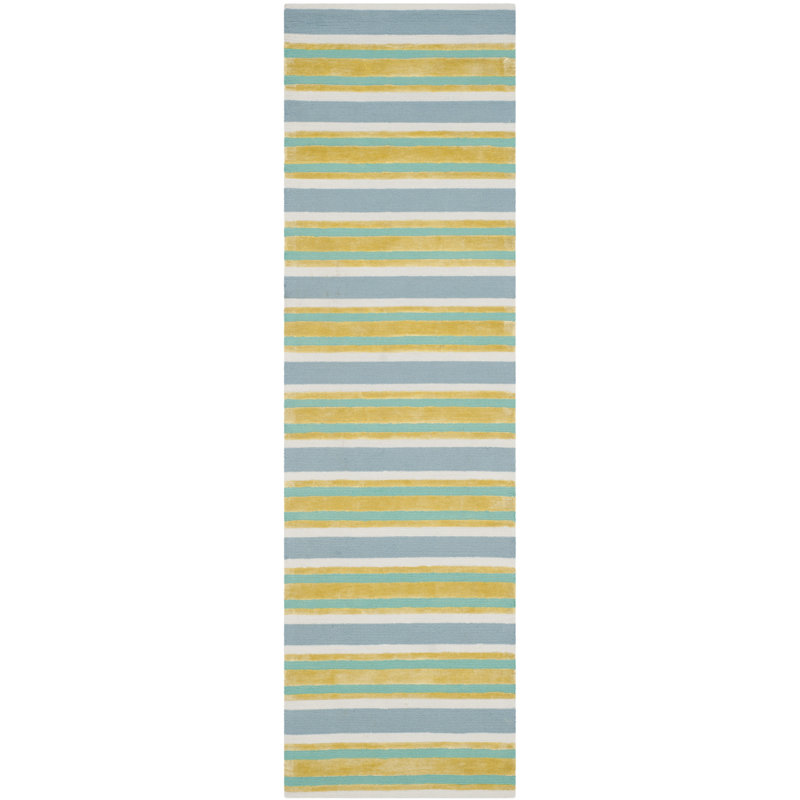 Hand Tufted Striped Rug, Runner 2'3" x 8'