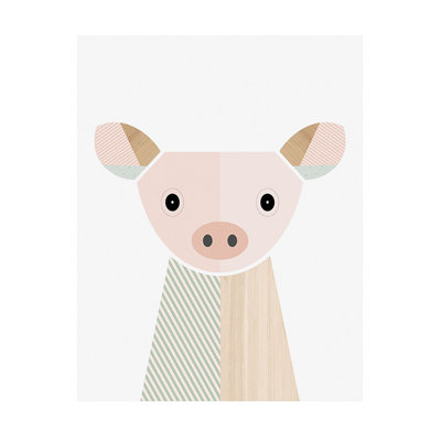 Pig by Little Design Haus - No Frame Painting